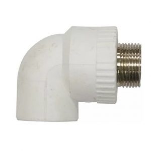 Cot conector PPR d.20x1/2"M alb Emirplast 11241