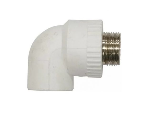 Cot conector PPR d.20x1/2"M alb Emirplast 11241