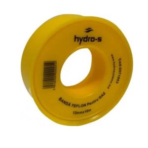 Banda de teflon pt gaz, 12mm, 10m Hydros 0071003