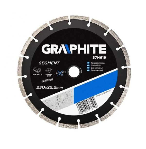 Disc cu diamant Graphite segment 230x222mm 3652