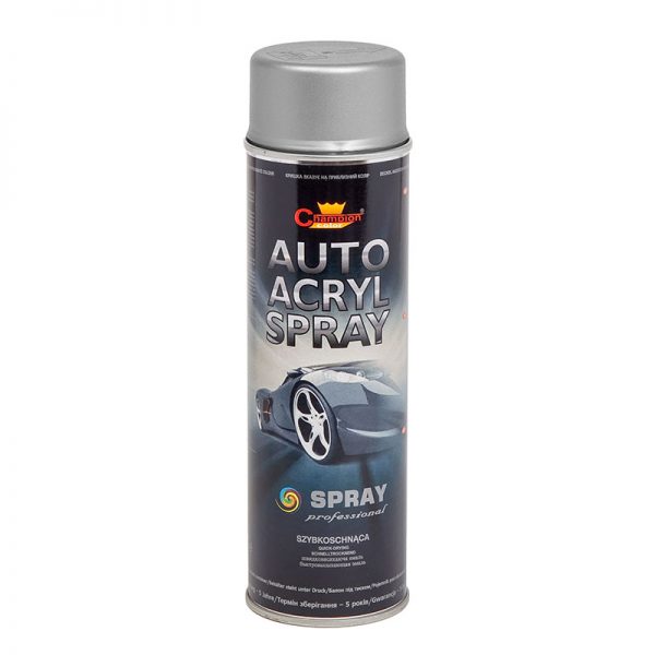 Vopsea spray CHAMPION  AUTOACRYL  argint 500ml