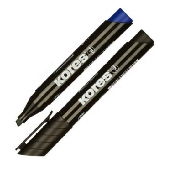 Marker  Permanent Kores 5mm  negru,albastru