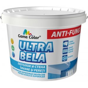 Vopsea acrilica "Ultra Bela" p/u pereti si tavane 14  kg