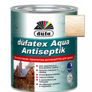 DUFATEXAQUA  lazura aqua decorativa pru lemn  alb  0.75