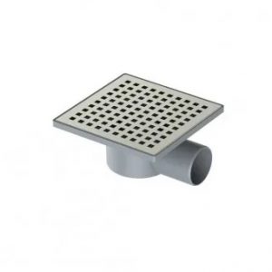 Trap INOX  S502 cu iesire laterala 11cm x 11 cm  Hidrosistems  0111140
