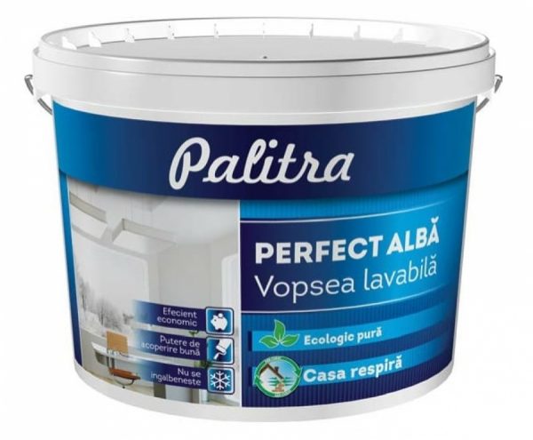 Vopsea acrilica PALITRA p/u pereti si tavane 4.0 kg